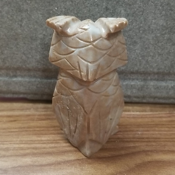 Handcarved Soapstone Owl Figurine Peru - Picture 2 of 5
